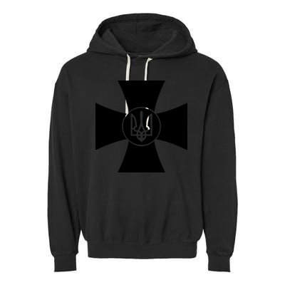 Volodymyr Zelensky Cross Ukrainian Ukraine Coat Of Arms Army Military Garment-Dyed Fleece Hoodie