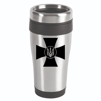 Volodymyr Zelensky Cross Ukrainian Ukraine Coat Of Arms Army Military 16oz Travel Tumbler