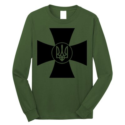 Volodymyr Zelensky Cross Ukrainian Ukraine Coat Of Arms Army Military Long Sleeve Shirt
