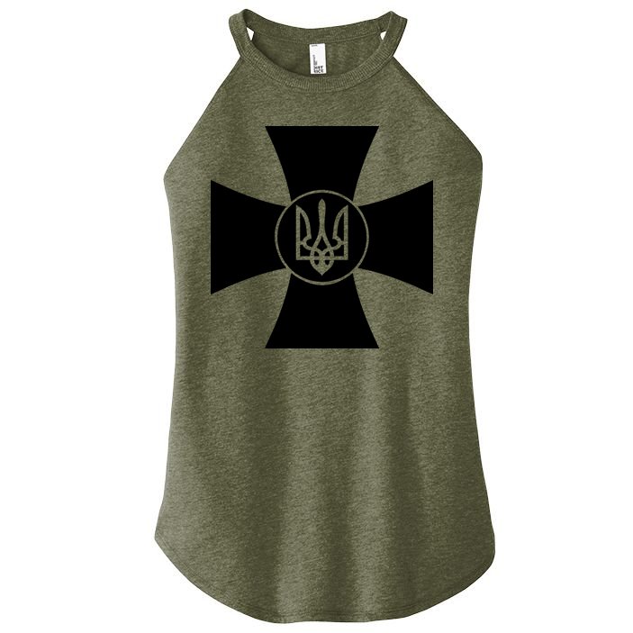 Volodymyr Zelensky Cross Ukrainian Ukraine Coat Of Arms Army Military Women's Perfect Tri Rocker Tank