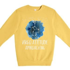 Virgo Zodiac Constellation Aesthetic Virgo Stuff Gift Premium Crewneck Sweatshirt