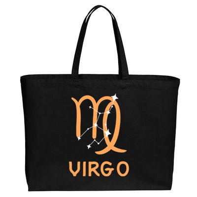 Virgo Zodiac Constellation Virgo Symbol Gift Cotton Canvas Jumbo Tote