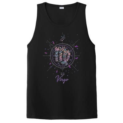 Virgo Zodiac Design 90s Style Floral Gift PosiCharge Competitor Tank