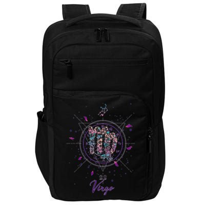 Virgo Zodiac Design 90s Style Floral Cool Gift Impact Tech Backpack