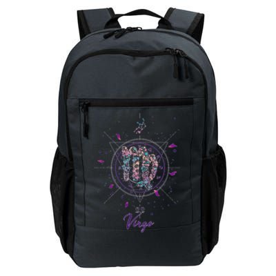 Virgo Zodiac Design 90s Style Floral Cool Gift Daily Commute Backpack