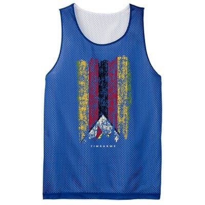 Vintage Zimbabwe Flag Retro Zimbabwean Flag Zimbabwean Great Gift Mesh Reversible Basketball Jersey Tank