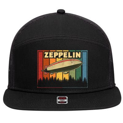 Vintage Zeppelin First Name Airship 7 Panel Mesh Trucker Snapback Hat