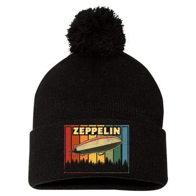 Vintage Zeppelin First Name Airship Pom Pom 12in Knit Beanie