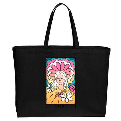 Virgo Zodiac Gift Cotton Canvas Jumbo Tote