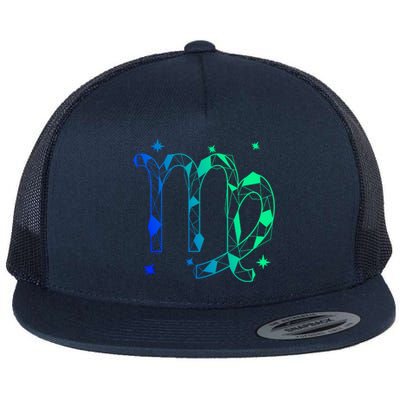 Virgo Zodiac Gift Flat Bill Trucker Hat