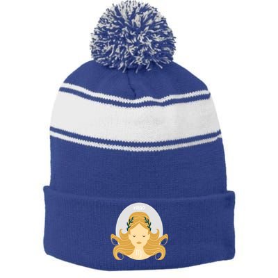 Virgo Zodiac Gift Stripe Pom Pom Beanie