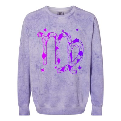 Virgo Zodiac Great Gift Colorblast Crewneck Sweatshirt