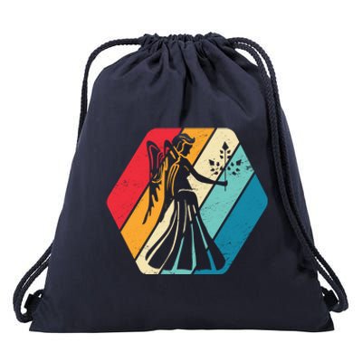 Virgo Zodiac Horoscope Astrology Retro Gift Drawstring Bag