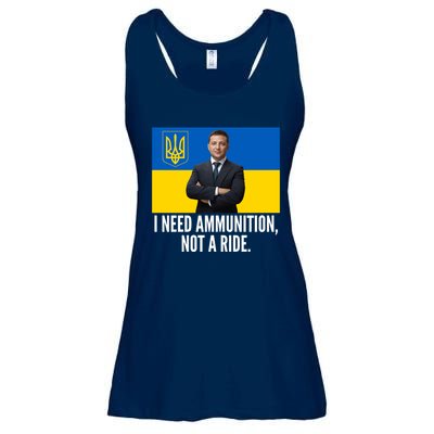 Volodymyr Zelensky I Need Ammunition Not A Ride Ukraine Stand With Ukraine Ladies Essential Flowy Tank