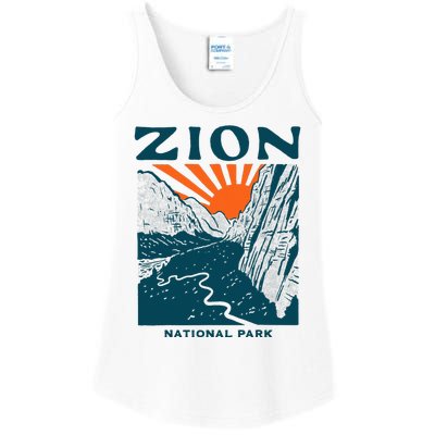 Vintage Zion National Park Ladies Essential Tank