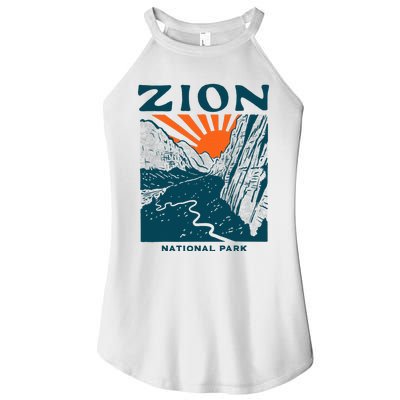 Vintage Zion National Park Women’s Perfect Tri Rocker Tank