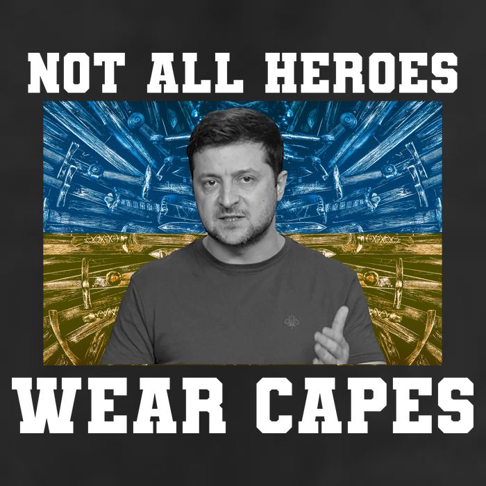 Volodymyr Zelenskyy Not All Heroes Wear Capes Ukraine Flag Adult Drive Performance Visor