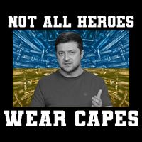 Volodymyr Zelenskyy Not All Heroes Wear Capes Ukraine Flag Wool Snapback Cap