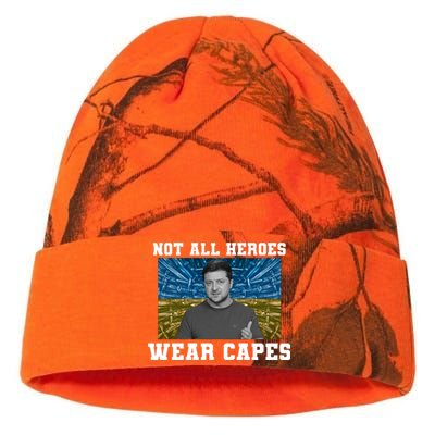 Volodymyr Zelenskyy Not All Heroes Wear Capes Ukraine Flag Kati Licensed 12" Camo Beanie