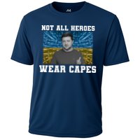Volodymyr Zelenskyy Not All Heroes Wear Capes Ukraine Flag Cooling Performance Crew T-Shirt
