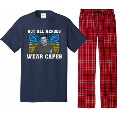 Volodymyr Zelenskyy Not All Heroes Wear Capes Ukraine Flag Pajama Set