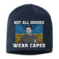 Volodymyr Zelenskyy Not All Heroes Wear Capes Ukraine Flag Sustainable Beanie