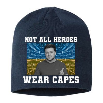 Volodymyr Zelenskyy Not All Heroes Wear Capes Ukraine Flag Sustainable Beanie