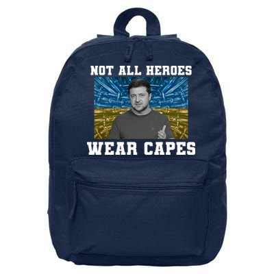 Volodymyr Zelenskyy Not All Heroes Wear Capes Ukraine Flag 16 in Basic Backpack