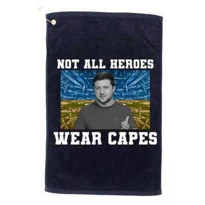 Volodymyr Zelenskyy Not All Heroes Wear Capes Ukraine Flag Golf Towel
