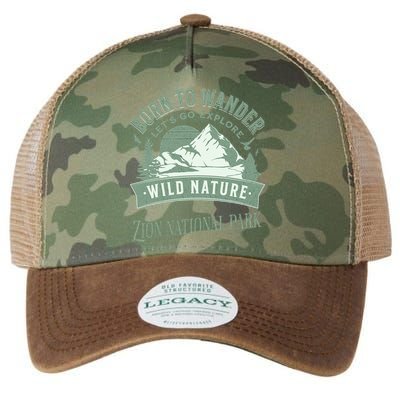 Vintage Zion National Park Born To Wander Legacy Tie Dye Trucker Hat