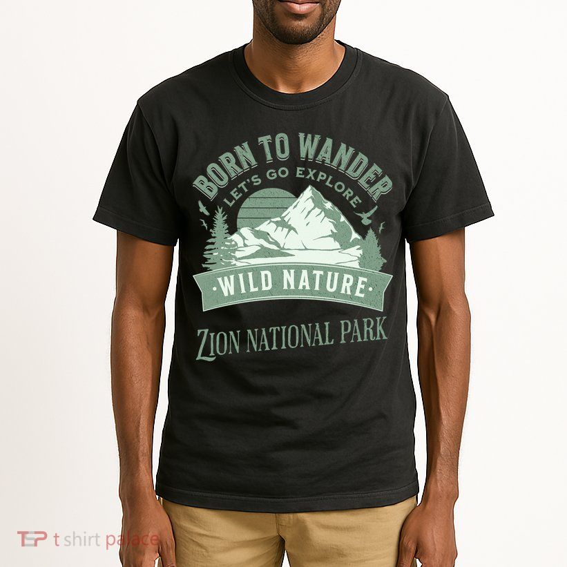 Vintage Zion National Park Born To Wander Tall T-Shirt