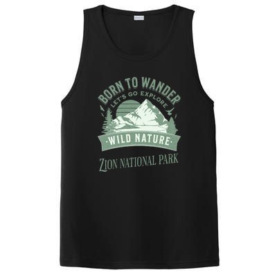 Vintage Zion National Park Born To Wander PosiCharge Competitor Tank