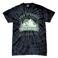 Vintage Zion National Park Born To Wander Tie-Dye T-Shirt