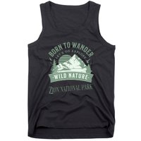 Vintage Zion National Park Born To Wander Tank Top