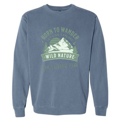 Vintage Zion National Park Born To Wander Garment-Dyed Sweatshirt