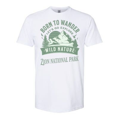 Vintage Zion National Park Born To Wander Softstyle CVC T-Shirt