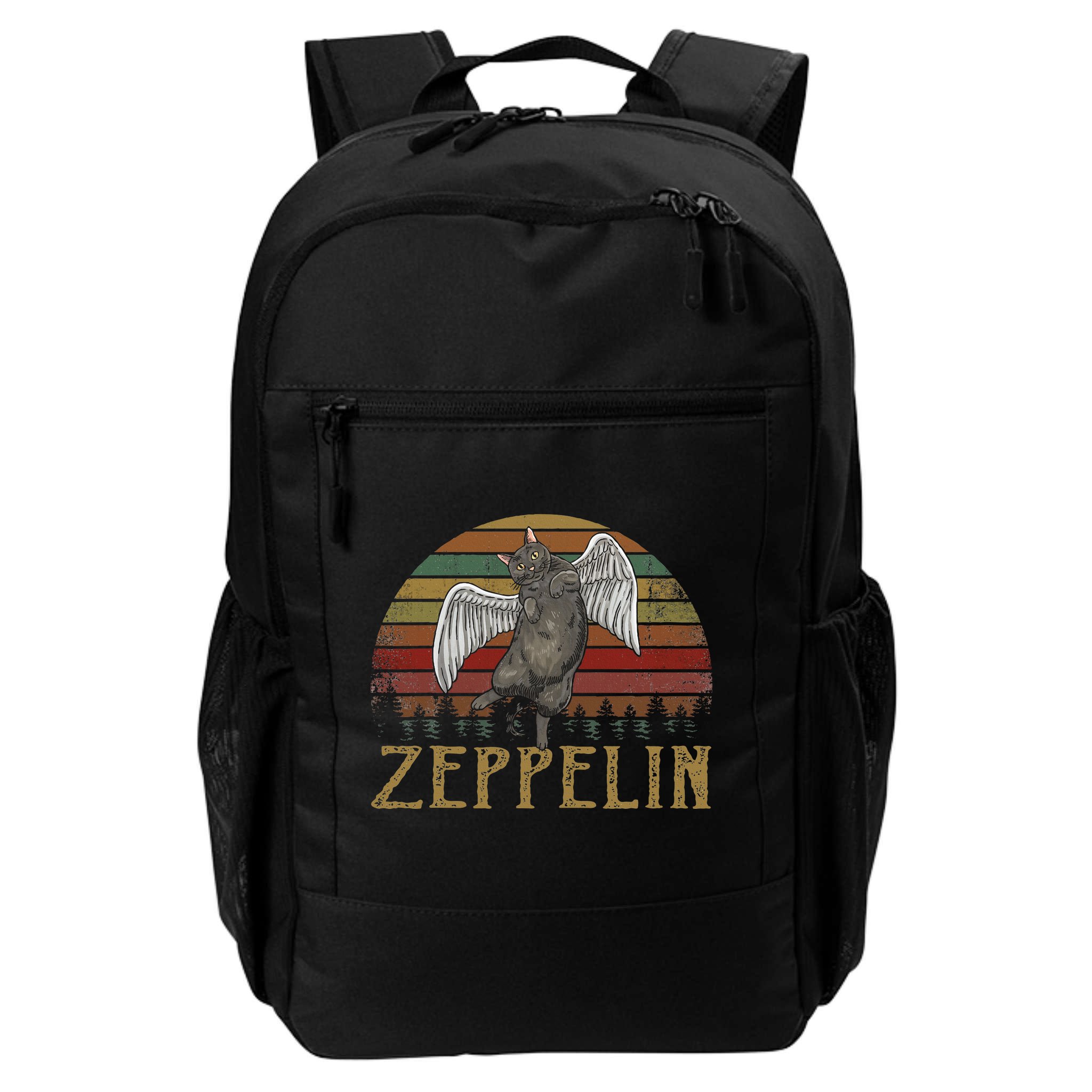 Vintage Zeppelin Name Distressed Music CatS Lover Animals Backpack