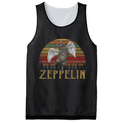 Vintage Zeppelin Name Distressed Music CatS Lover Animals Mesh Reversible Basketball Jersey Tank