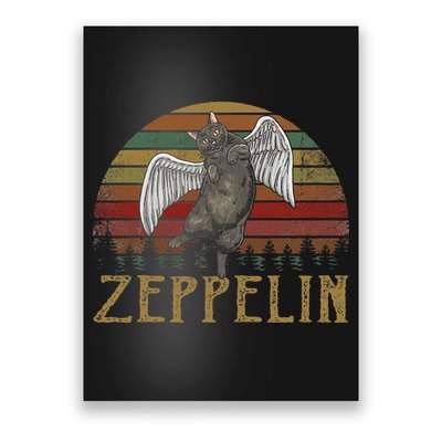 Vintage Zeppelin Name Distressed Music CatS Lover Animals Poster