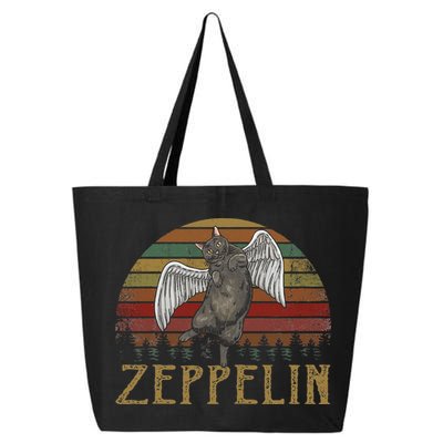 Vintage Zeppelin Name Distressed Music CatS Lover Animals 25L Jumbo Tote