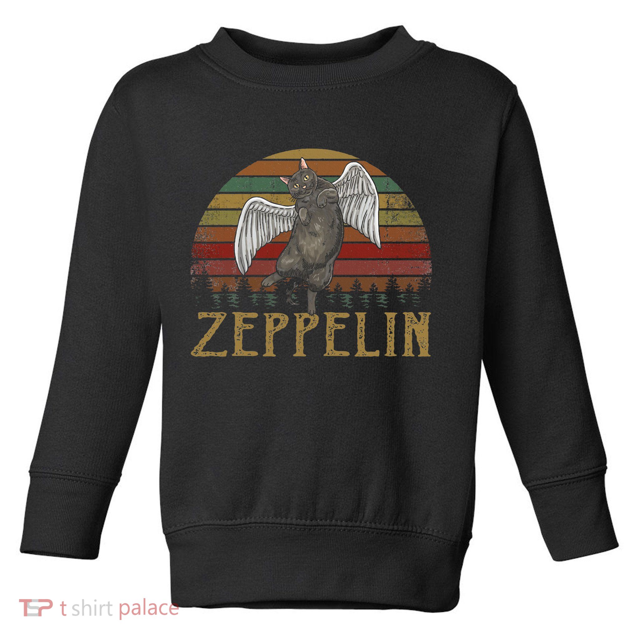 Vintage Zeppelin Name Distressed Music CatS Lover Animals Toddler Sweatshirt