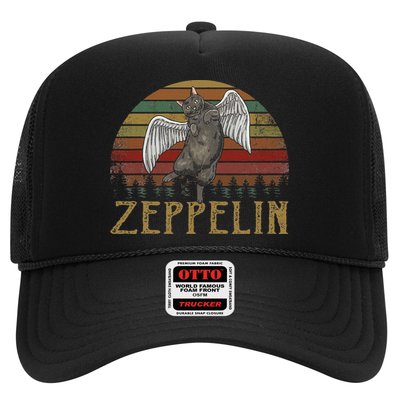 Vintage Zeppelin Name Distressed Music CatS Lover Animals Trucker Hat