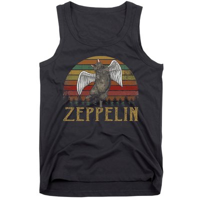 Vintage Zeppelin Name Distressed Music CatS Lover Animals Tank Top