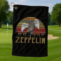 Vintage Zeppelin Name Distressed Music CatS Lover Animals Golf Towel