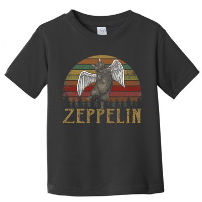 Vintage Zeppelin Name Distressed Music CatS Lover Animals Toddler T-Shirt