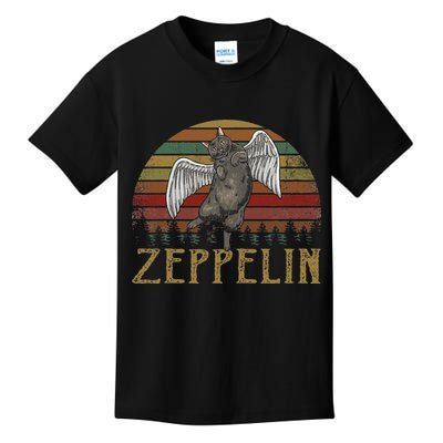 Vintage Zeppelin Name Distressed Music CatS Lover Animals Kids T-Shirt