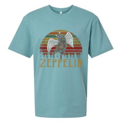 Vintage Zeppelin Name Distressed Music CatS Lover Animals Sueded Cloud Jersey T-Shirt