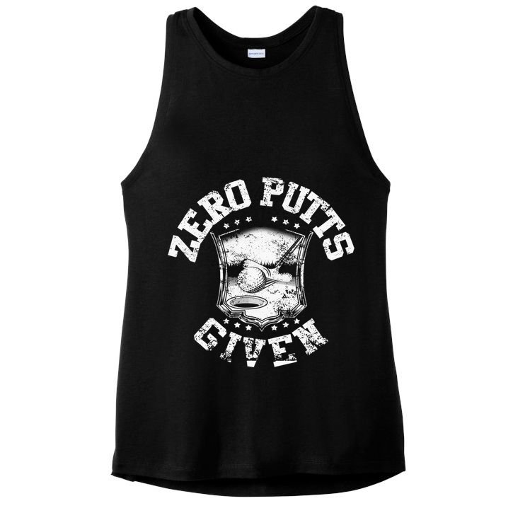 Vintage Zero Putts Given Golf Funny Golf Player Golfing Ladies PosiCharge Tri-Blend Wicking Tank