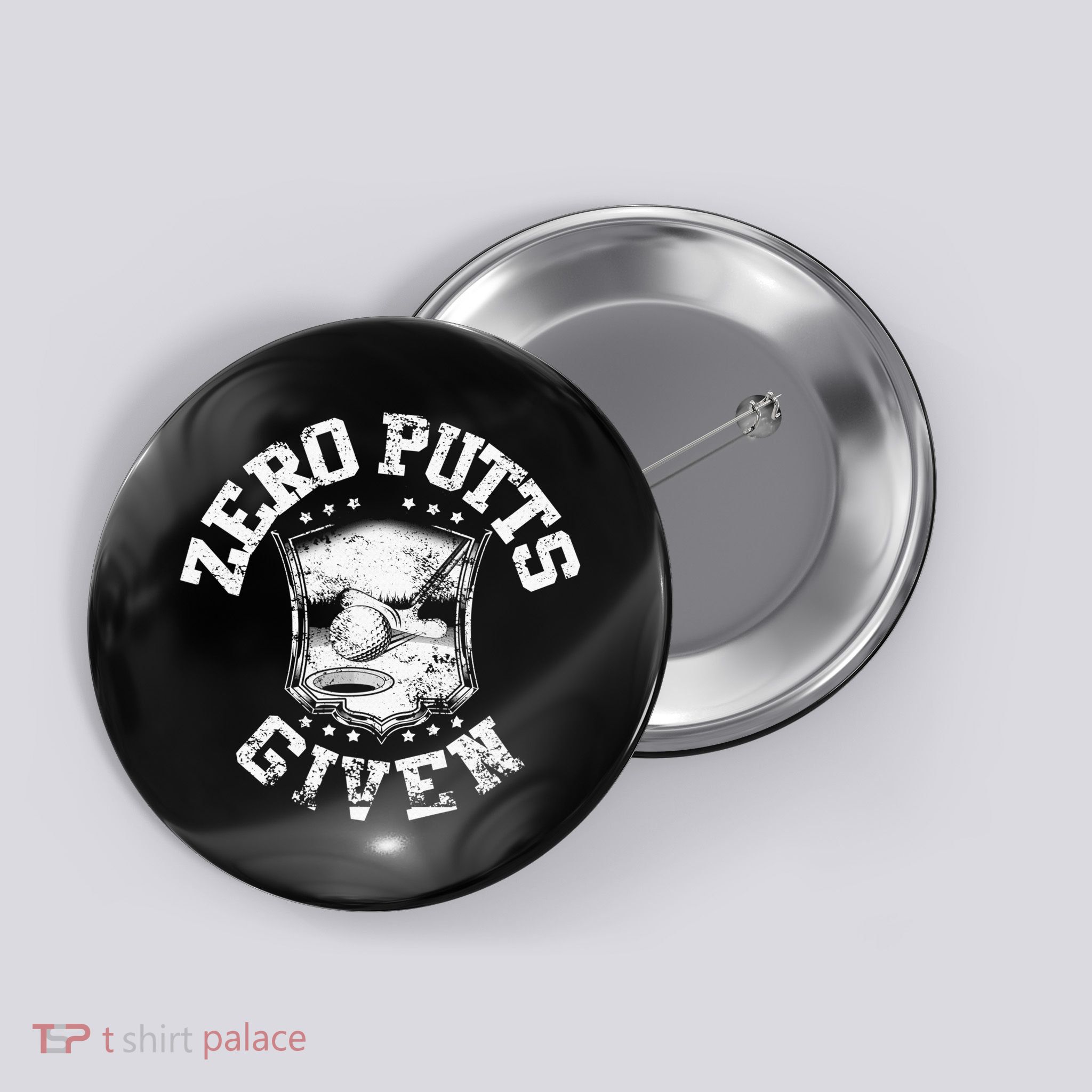 Vintage Zero Putts Given Golf Funny Golf Player Golfing Button