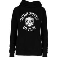 Vintage Zero Putts Given Golf Funny Golf Player Golfing Womens Funnel Neck Pullover Hood